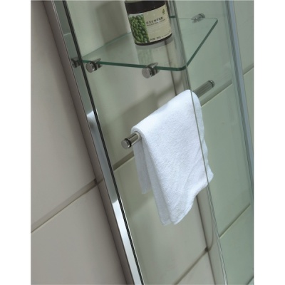 Душевой уголок Grossman GR-9120 185х120 L профиль Хром стекло прозрачное поддон белый