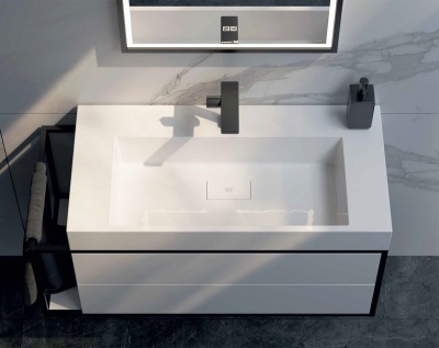 Тумба под раковину Aqwella Clarberg Logic 100 R LOG0110R подвесная Белая