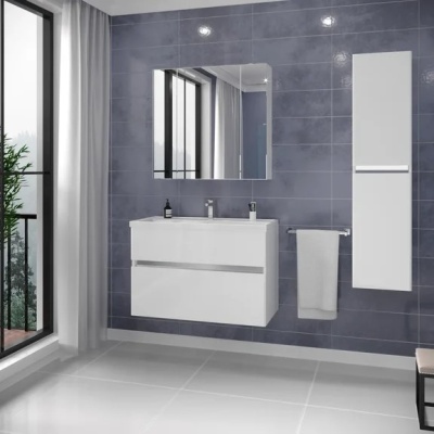 Комплект мебели для ванной San Star Велья 100 63.2-1.4.1.+10000UF+40.1-2.4.1. подвесной Белый