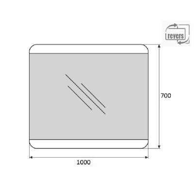 Зеркало BelBagno SPC-CEZ 100 с кнопочным выключателем с подсветкой