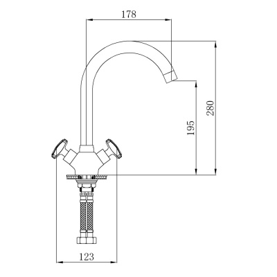 Смеситель для кухни Ростовская Мануфактура Сантехники SL117-274F Хром