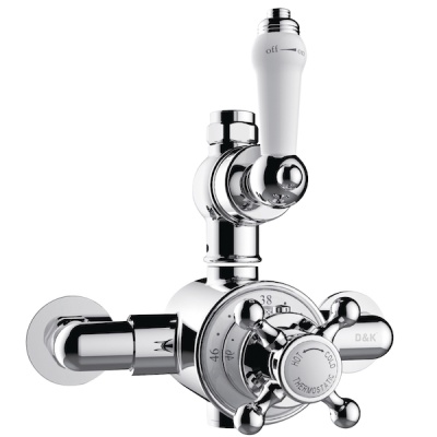 Смеситель для душа D&K Bayern Potsdam DA2163101 с термостатом Хром Белый