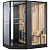 Душевая кабина Orans SR-89103S R black 180x130 с сауной профиль Черный стекло прозрачное