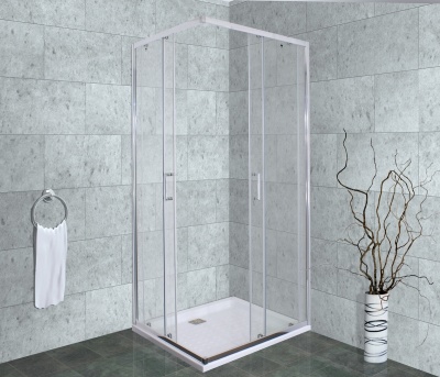 Душевой уголок Timo Altti 618 80x80 ALTTI-618C профиль Хром стекло прозрачное