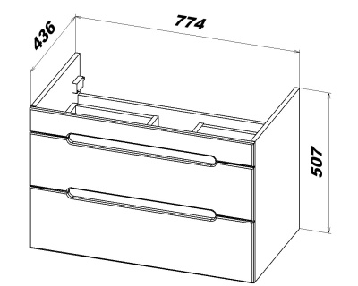 Комплект мебели для ванной San Star Адель 80 173.1-1.4.1.+8000UF+176.1-2.4.1. подвесной Белый