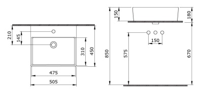Раковина Bocchi Milano 50 1216 Белая глянцевая