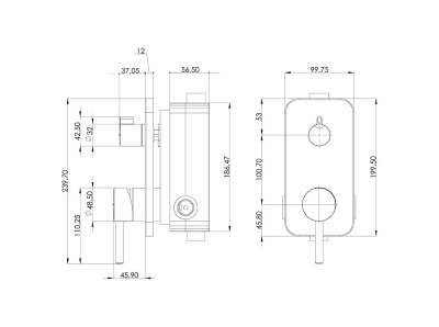 Смеситель для душа Teska BTK D036 Хром