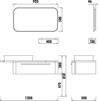 Тумба с раковиной Creavit Angel 120 AL0120.01.BBR+UL060 подвесная Белая Розовое золото