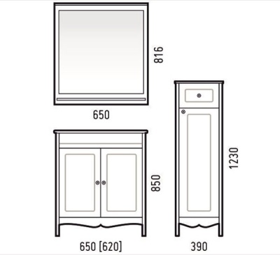 Шкаф пенал Corozo Блюз 39 SD-00000031 Белый
