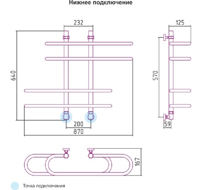 Водяной полотенцесушитель Сунержа Фурор 600x900 Хром