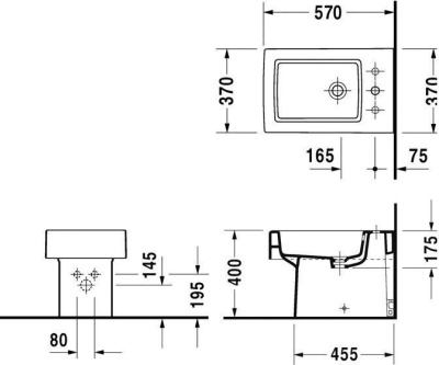 Биде Duravit Vero 22401000001 Белое