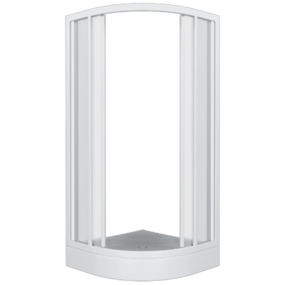 Душевой уголок Bas Басфор 90x90 профиль Белый стекло Грейп