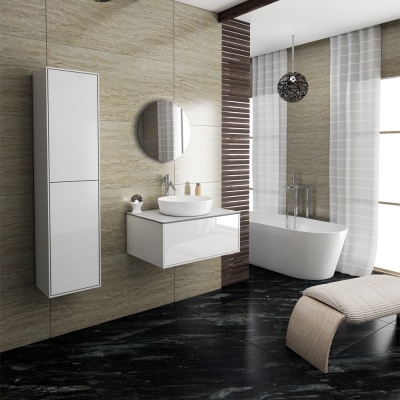 Тумба под раковину Diborg Elise 70 77.7214 подвесная Белый глянец