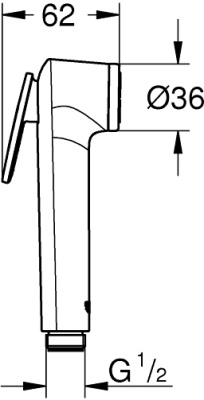 Гигиенический душ со смесителем Grohe Baucurve 124899 Хром