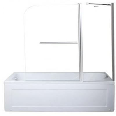 Шторка на ванну Aquanet SG-1200 150 209412 профиль Хром стекло Прозрачное