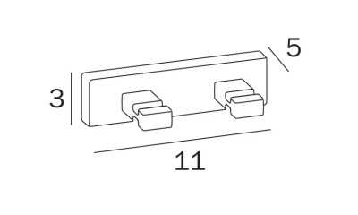 Вешалка для полотенец Inda Lea A1820BNE Черный матовый