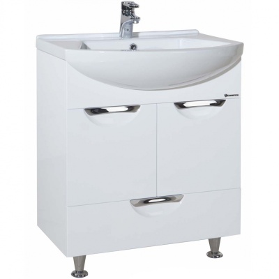 Тумба c раковиной Bellezza Альфа 55 1 ящик Белая Тумба c раковиной Bellezza Альфа 55 1 ящик Белая