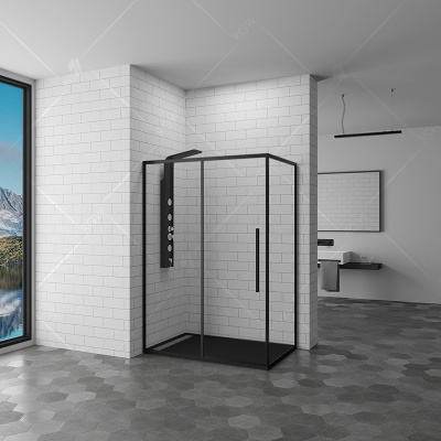 Душевой уголок RGW Stilvoll SV-42 90x120 профиль Черный стекло прозрачное