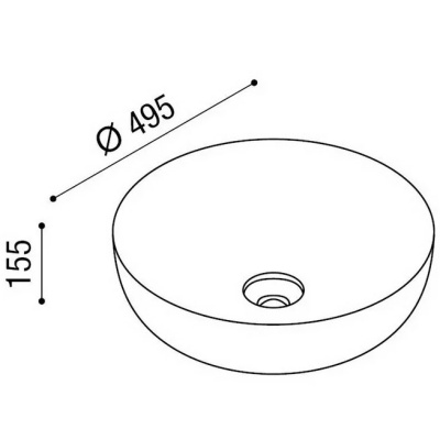 Раковина-чаша AeT Elite Round 50 L601T0R0V0116 Серая матовая