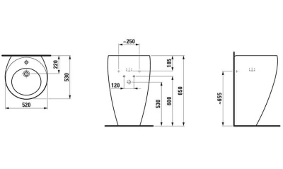 Раковина Laufen Alessi One 52 8.1197.1 Белая