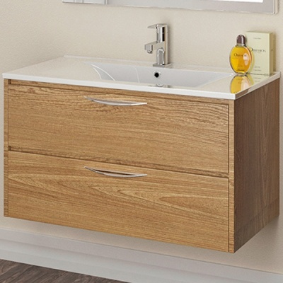 Тумба с раковиной SanVit Мэри-2 60 в цвете Ral подвесная Шоколад