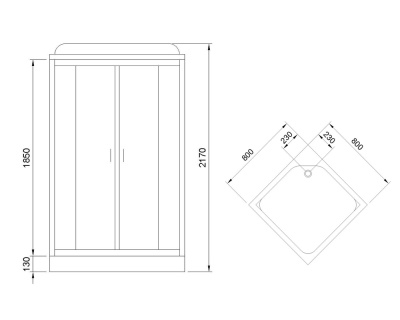 Душевая кабина Royal Bath HP 80х80 RB80HP7-BT с гидромассажем