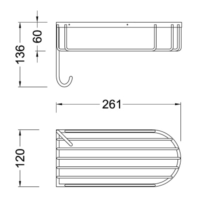 Полка корзина Timo Nelson 160080/02 Антик