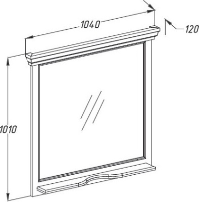 Зеркало Opadiris Риспекто 95 Z0000004918 Орех антикварный