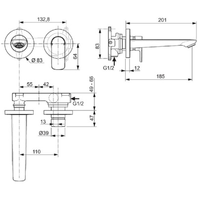 Смеситель для раковины Ideal Standard Connect Air A7029AA Хром