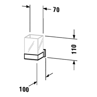 Стакан для зубных щеток Duravit Karree 0099511000 Хром