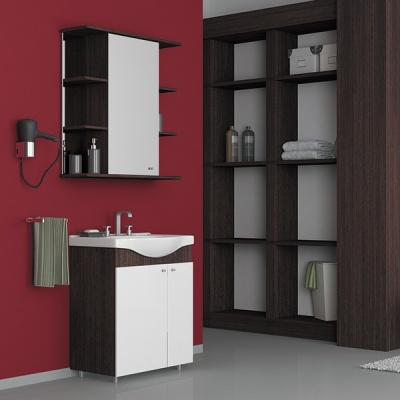 Зеркальный шкаф Mixline Мастер 67 529534 Белый Венге