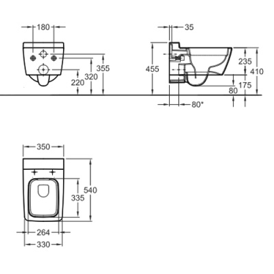 Унитаз Geberit (Keramag) Xeno 2 207050000 без сиденья