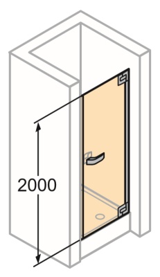 Дверь в нишу Huppe Berlin 70 R BT0019.C91.322 Хром/Хром/Прозрачный