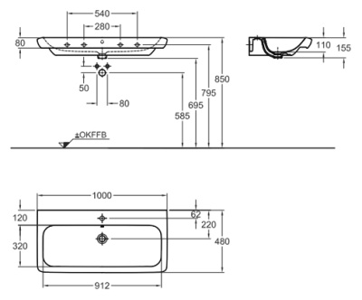 Раковина Geberit (Keramag) it! 121900000 Белая