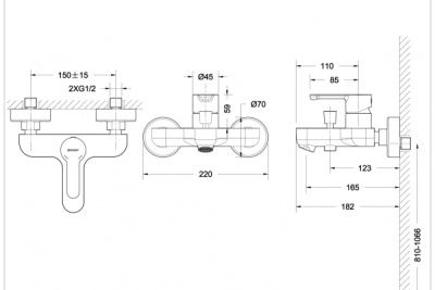Смеситель для ванны Bravat Stream F63783C-01A Хром