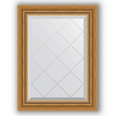 Зеркало Evoform Exclusive-G 71х53 Состаренное золото с плетением