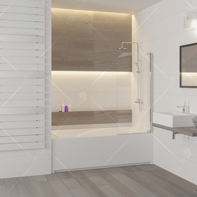 Шторка на ванну RGW Screens SC-01 80x150 профиль Хром стекло прозрачное Шторка на ванну RGW Screens SC-01 80x150 профиль Хром стекло прозрачное