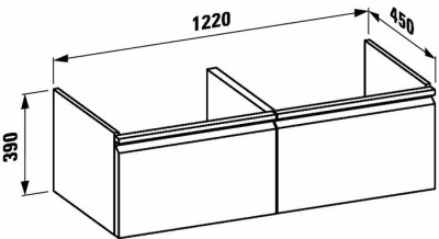 Тумба под раковину Laufen Pro New 130 подвесная Белая глянцевая