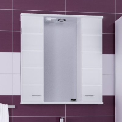 Зеркало со шкафом СанТа Омега 75 Белое