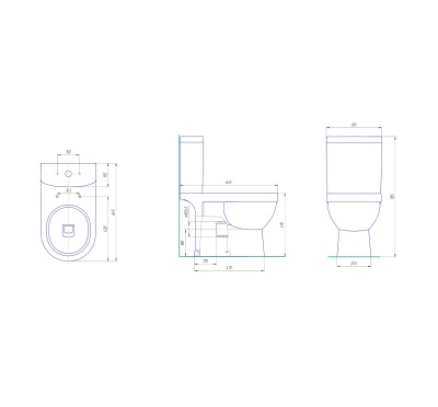 Унитаз Кировит Престиж с бачком и сиденьем Микролифт