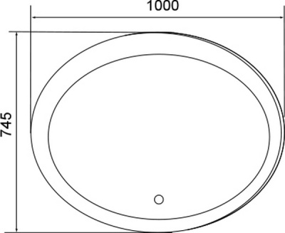 Зеркало Aima Design Eclipse 100 Light Белое