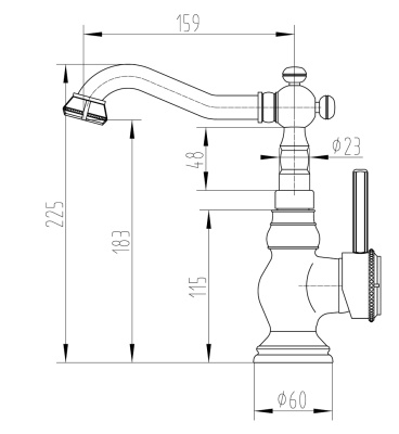 Смеситель для раковины Milacio Pekin MC.501.BR Бронза