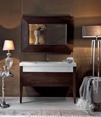 Зеркало Kerasan Bentley Specchio 100x80 Темный ясень