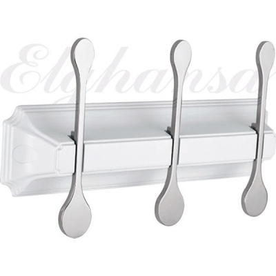 Вешалка для полотенец Elghansa Hermitage HRM-730-White/Chrome Белая Хром