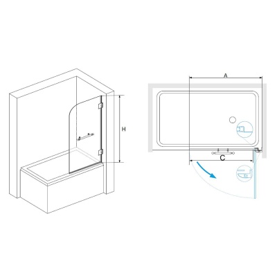 Шторка на ванну RGW Screens SC-10 80x150 ручка Белый Золото стекло прозрачное Шторка на ванну RGW Screens SC-10 80x150 ручка Белый Золото стекло прозрачное