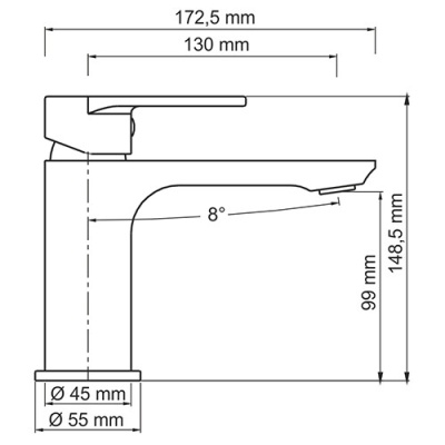Смеситель для раковины WasserKRAFT Mindel 8503 Белый матовый