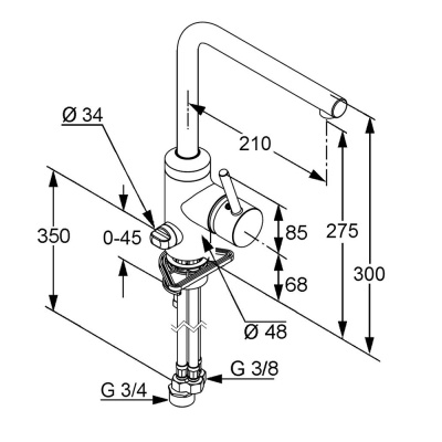 Смеситель для кухни Kludi L-ine 428160577 Хром