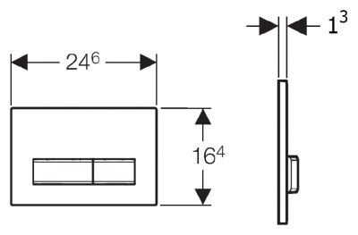 Клавиша смыва Geberit Sigma 50 115.788.DW.5 Чёрная