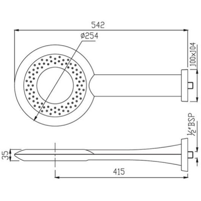 Верхний душ Jaquar Rain Shower OHS-CHR-1765 Хром