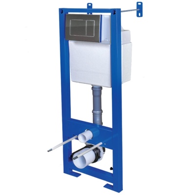 Инсталляция Berges Wasserhaus Atom 410 для подвесных унитазов с Белой клавишей смыва